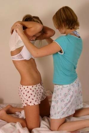 Young amateur Karen & Amy enjoy undressing each other & kissing in underwear on justmyfans.pics