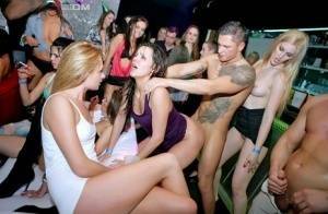 Party going chicks gets wild and crazy with male strippers inside a club on justmyfans.pics