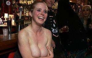 White girl has her asshole penetrated while being gangbanged in a bar on justmyfans.pics