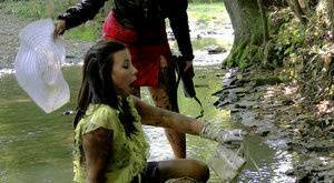 European fetish ladies have some messy fully clothed fun outdoor on justmyfans.pics