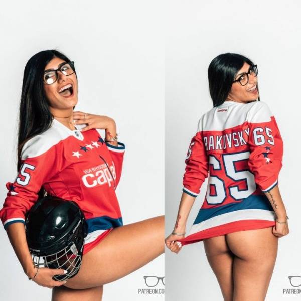 Mia Khalifa Hockey Jersey Sexy Photoshoot Set  - Usa on justmyfans.pics