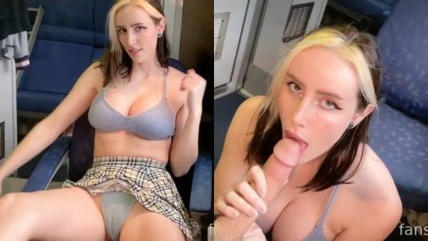 Morgpie Public Train Blowjob Video Leaked on justmyfans.pics