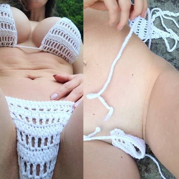 Abby Opel Nude White Knitted Bikini  Video  - Usa on justmyfans.pics