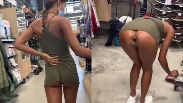 Shopping Mall With Anal Butt Plug Public Video on justmyfans.pics