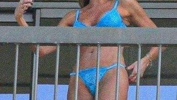 Luciana Gimenez Relaxes in a Blue Bikini on the Balcony of Her Hotel in Rio de Janeiro on justmyfans.pics