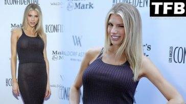 Charlotte McKinney Stuns in Form-Fitting Black Dress at the Women of Influence Luncheon - fapfappy.com
