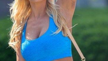 Busty Christine McGuinness Shows Off Extensive Bruising on Her Arms Looking Hot in a Blue Top - fapfappy.com