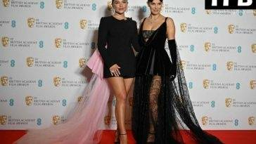 Florence Pugh & Millie Bobby Brown Pose at the British Academy Film Awards - fapfappy.com - Britain