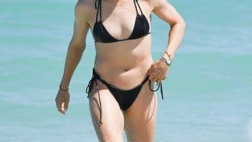 Genie Bouchard is Seen Wearing a Black Bikini in Miami Beach - fapfappy.com