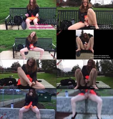 Ginger Spyce - masturbation outside in the park - nsfw247.to