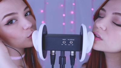 Maimy ASMR Patreon - Twins - Ear Noms, Kissing, Inaudible Whispers on justmyfans.pics