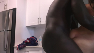 Louiesmalls quickie in the kitchen BBC doggystyle interracial XXX porn videos on justmyfans.pics