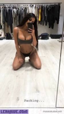  Kim Kardashian Sexy Lingerie Selfie Video on justmyfans.pics