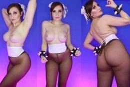 Holly Wolf Chun Li Cosplay Topless Video Leaked on justmyfans.pics