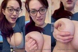 Tessa Fowler Topless Big Tits Strip Video  on justmyfans.pics