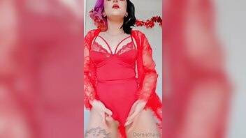 Domiichann strip tease in all red play time heres a sneek peek of what you ll receive wh onlyfans... on justmyfans.pics