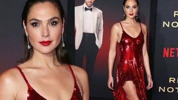 Gal Gadot Oozes Glamour in a Red Sequin Gown at the Red Notice Premiere in LA on justmyfans.pics