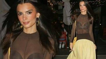 Emily Ratajkowski Puts The Fappening Figure on Display in a See-Through Top - fapfappy.com