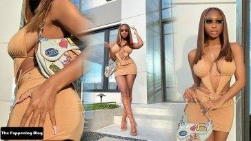 Normani Showcases Her Sexy Tits & Legs as She Poses in a Skimpy Dress on justmyfans.pics