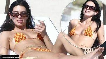 Dua Lipa Enjoys the Beach Life in Miami After Rehearsals on justmyfans.pics