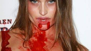 Bloody Lexi Wood Poses on the Red Carpet at the CARN*EVIL Halloween Party on justmyfans.pics