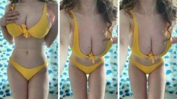 Tina Kye Yellow bikini Nude Video on justmyfans.pics