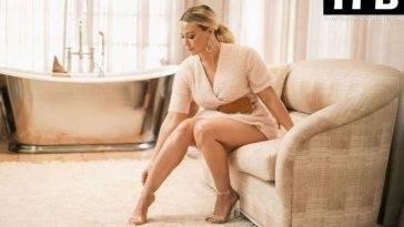 Hilary Duff Shows Off Her Shapely Legs and Dazzles in Festive Tinsel Smash + Tess Romper on justmyfans.pics