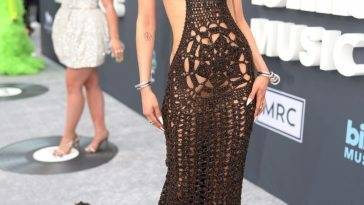 Jazelle Poses in a See-Through Dress at the 2022 Billboard Music Awards - fapfappy.com