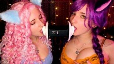 AftynRose ASMR Twin Ear Licking Patreon Video on justmyfans.pics