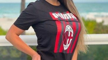 Claudia Romani Supports AC Milan in a New Sexy Shoot on justmyfans.pics