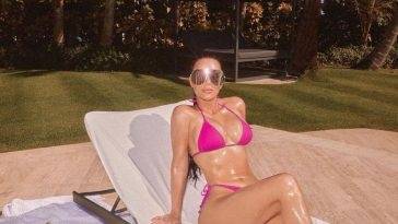 Kim Kardashian Poses in a Tiny Bikini on justmyfans.pics
