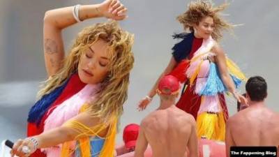 Rita Ora Wears a Bright Dress as She Does a Sexy Shoot at Maroubra Beach on justmyfans.pics