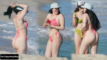Noah Cyrus Wears a Pink Bikini as She Hits the Beach in Miami (60 New Photos) on justmyfans.pics