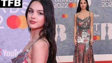 Olivia Rodrigo Cuts an Ethereal Figure in a Silver Dress at the BRIT Awards 2022 on justmyfans.pics
