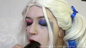 Purple Bitch ? Harley Quinn sits on her bat ? ManyVids on justmyfans.pics