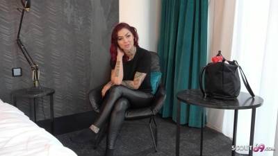 GERMAN REDHEAD COLLEGE TEEN - Tattoo Model Ria Red - Pickup and Raw Casting Fuck - GERMAN SCOUT ´ - Germany on justmyfans.pics