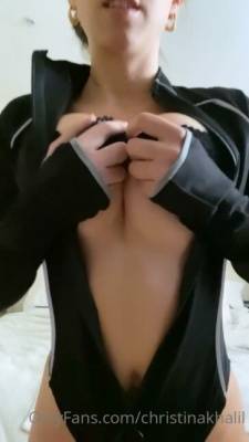 Christina Khalil Unzipping Boob Reveal Onlyfans Video on justmyfans.pics