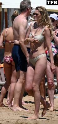 Toni Garrn Wears a Silver Bikini with Husband Alex Pettyfer at the Beach in Greece - fapfappy.com - Greece