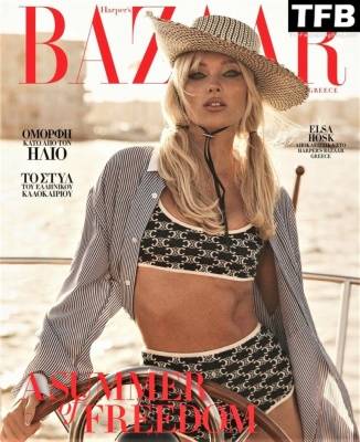 Elsa Hosk Sexy Harper’s Bazaar Greece June 2022 Issue - Greece on justmyfans.pics