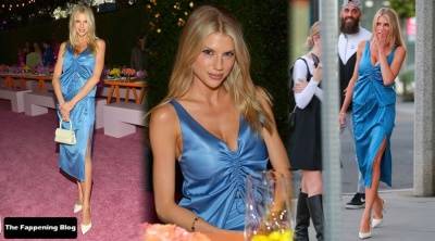 Charlotte McKinney Looks Hot in a Blue Dress at the ByFar Event in WeHo - fapfappy.com - Charlotte - city Charlotte - city Mckinney