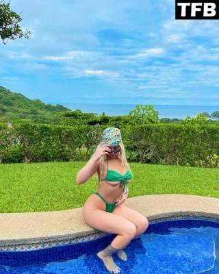 Tana Mongeau Poses in a Green Bikini on justmyfans.pics