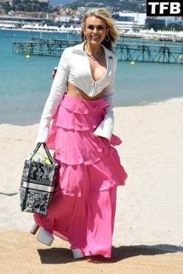 Tallia Storm is Seen at the Beach Martinez Hotel During the 75th Annual Cannes Film Festival on justmyfans.pics