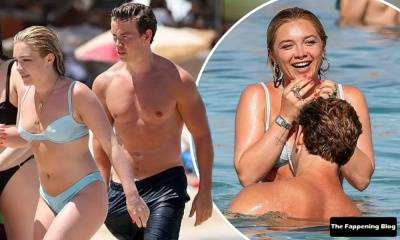 Florence Pugh & Will Poulter Enjoy a Flirty Beach Day in Ibiza - fapfappy.com - county Day