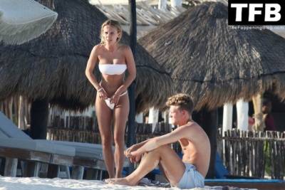 Tiffany Watson Wears a White Bikini as She Hits the Beach in Mexico - Mexico on justmyfans.pics