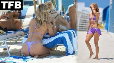 Kimberley Garner Has a Family Day on the Beach in Miami on justmyfans.pics