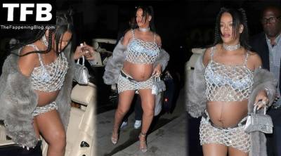 Rihanna Flashes Her Areolas as She Celebrates Her First Mother 19s Day with ASAP Rocky at Giorgio Baldi on justmyfans.pics