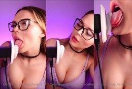 HeatheredEffect Close Up Ear Eating ASMR Video  on justmyfans.pics