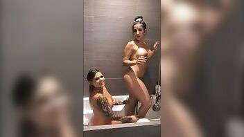 Lena The Plug ? Lesbian bathtub dildo fuck ? Premium Snapchat Leak on justmyfans.pics