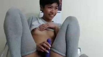 Fruitythot Chaturbate glass chair toy fap & BG blowjob Asian webcam vids on justmyfans.pics