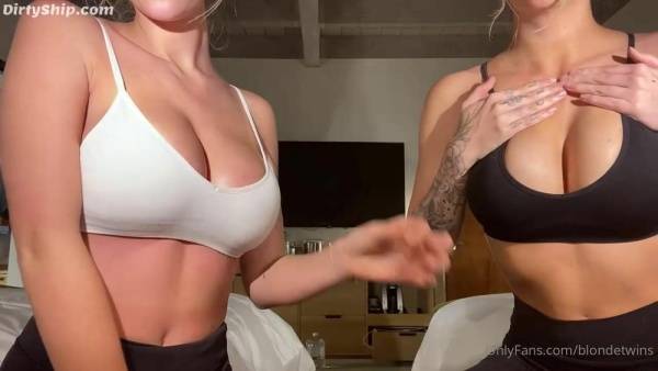 BlondeTwins OnlyFans Sweaty Body After Workout Video on justmyfans.pics